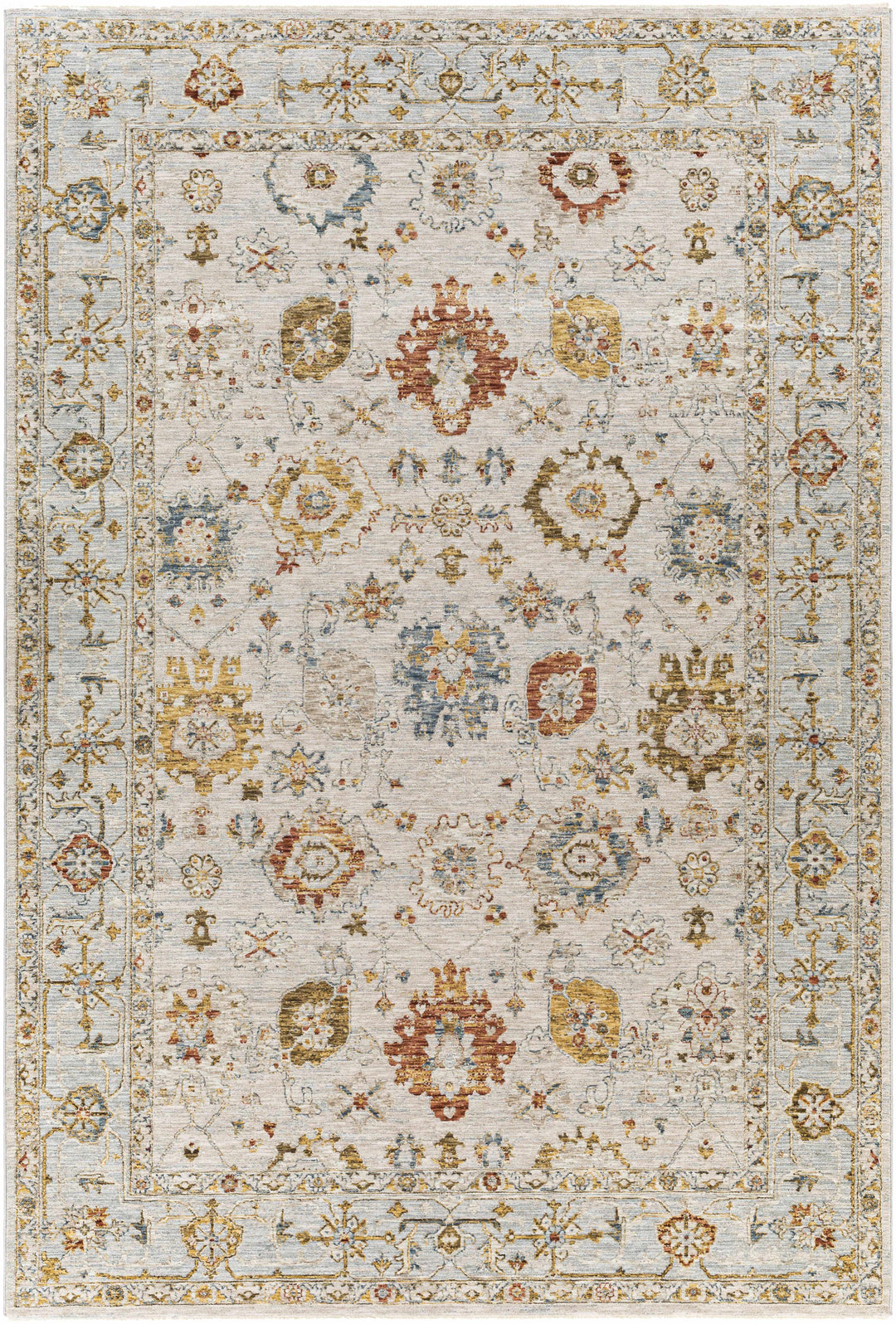 Decorative rug with floral patterns on a light background

Mogul Luxe Oushak Rug