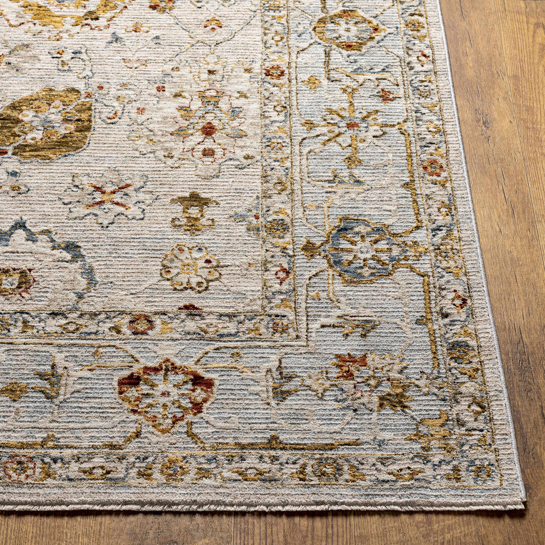 Patterned rug on a wooden floor

Mogul Luxe Oushak Rug