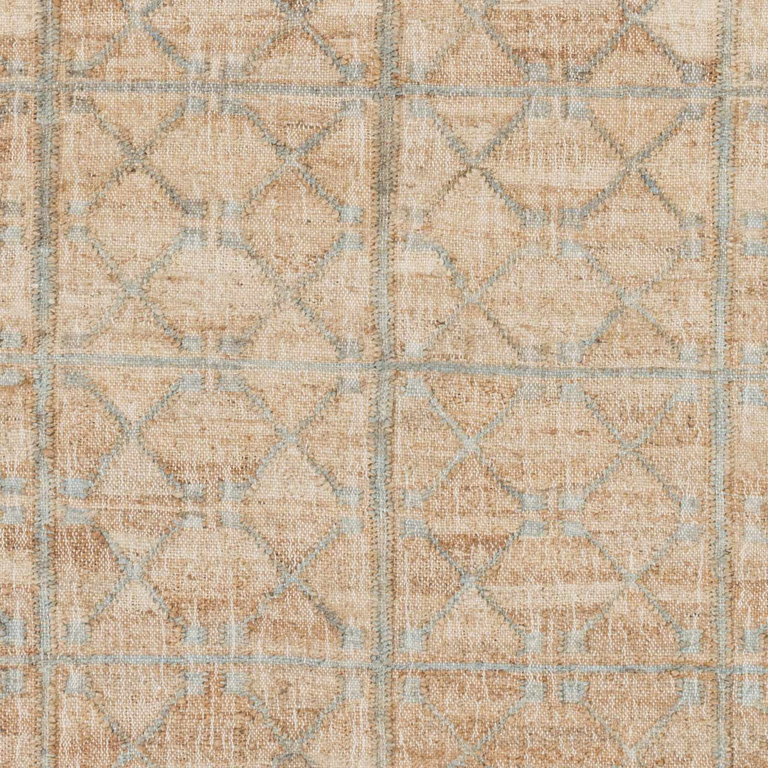 Rice Dusty Sage Fringed Jute Carpet
