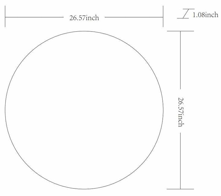 Pontalina Round White Mirror