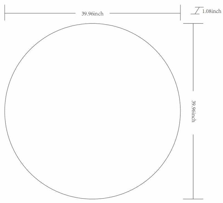 Pontalina Round White Mirror