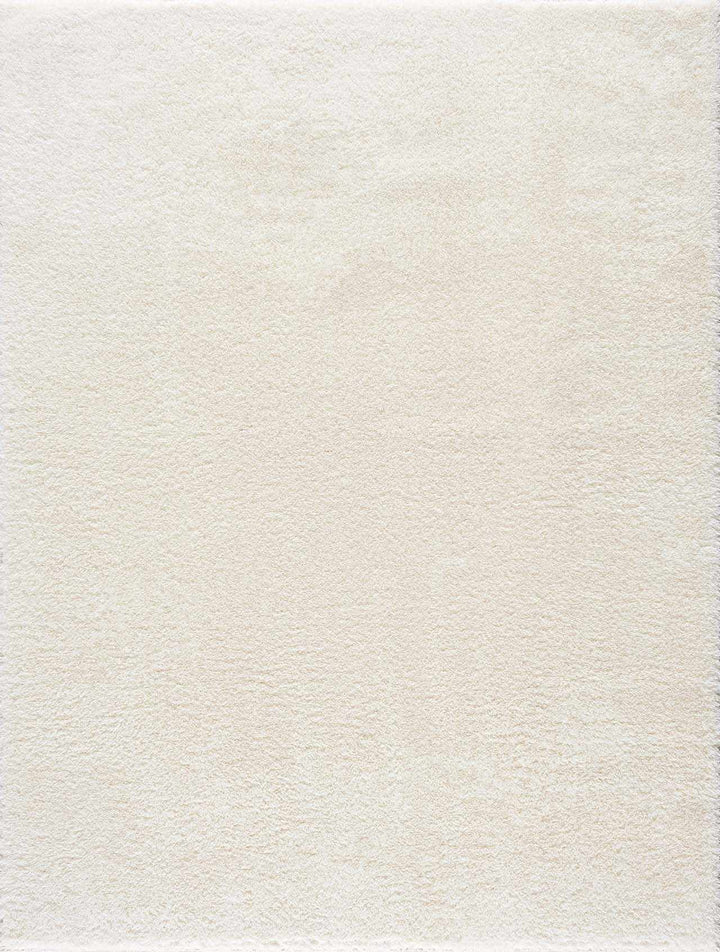 Heavenly Solid Cream Plush Rug