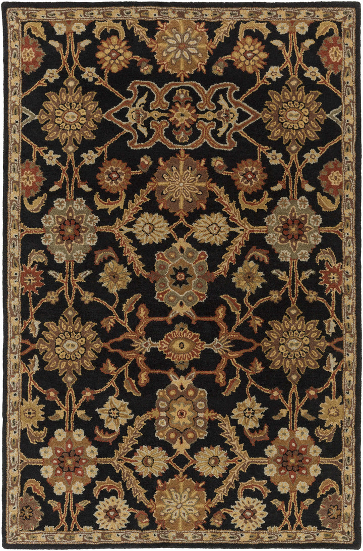 Salix Hand Tufted Black Wool Rug