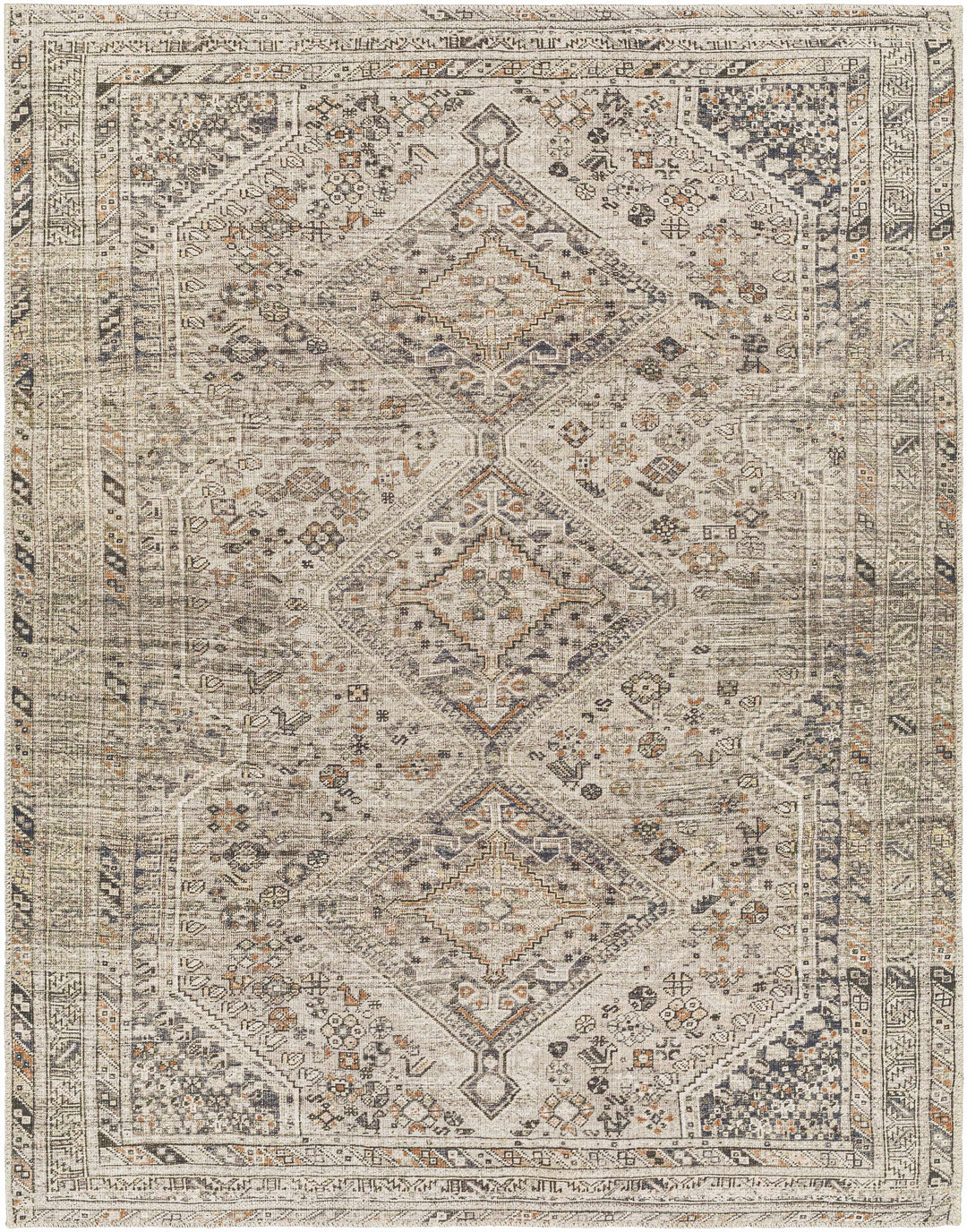 Barny Beige Flat Pile Washable Rug