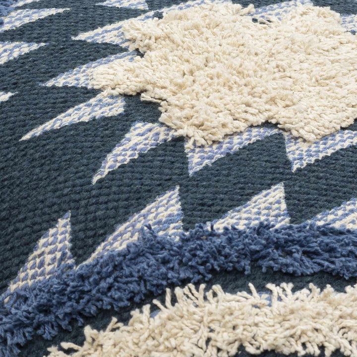 Shepardsville Navy Kilim Pattern Throw Pillow