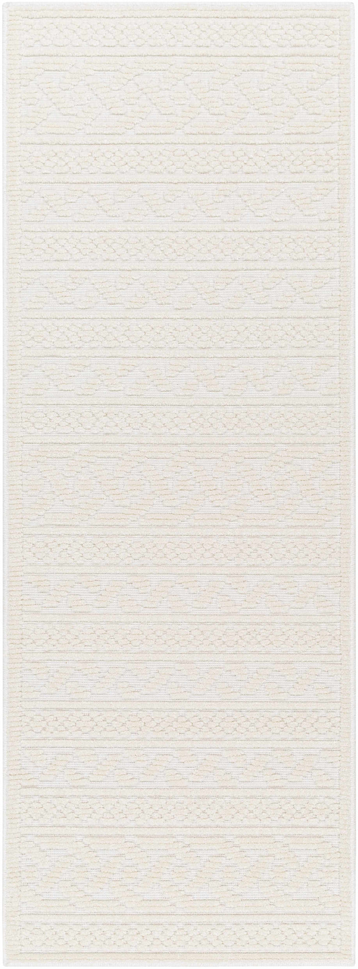 Fadey White 3D Washable Rug