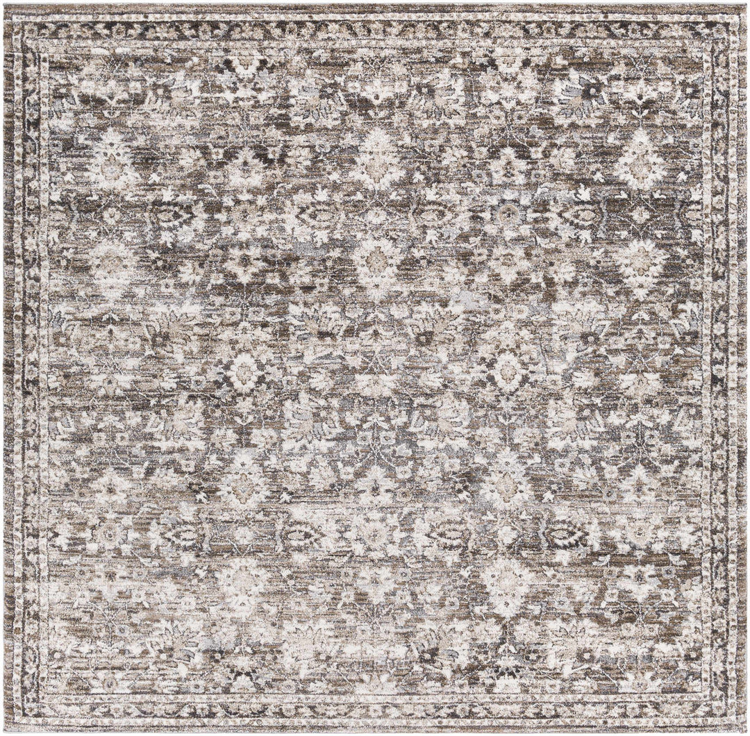 Talihina Brown Luxe Damask Rug