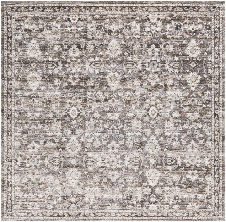 Talihina Brown Luxe Damask Rug