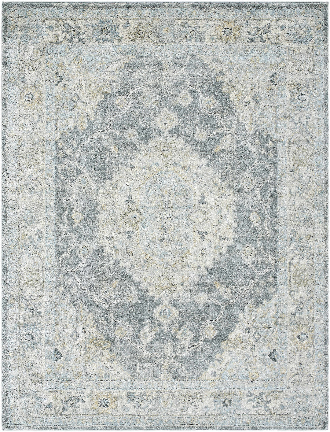 Decorative rug with a central medallion design on a light gray background

Tyche Tan Thick Luxe Area Rug