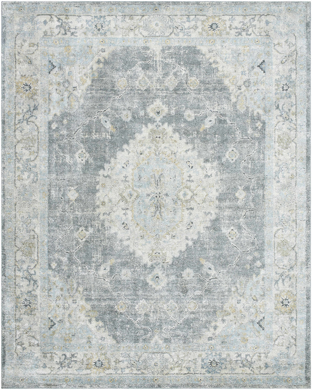 Decorative rug with a central medallion design on a light gray background

Tyche Tan Thick Luxe Area Rug