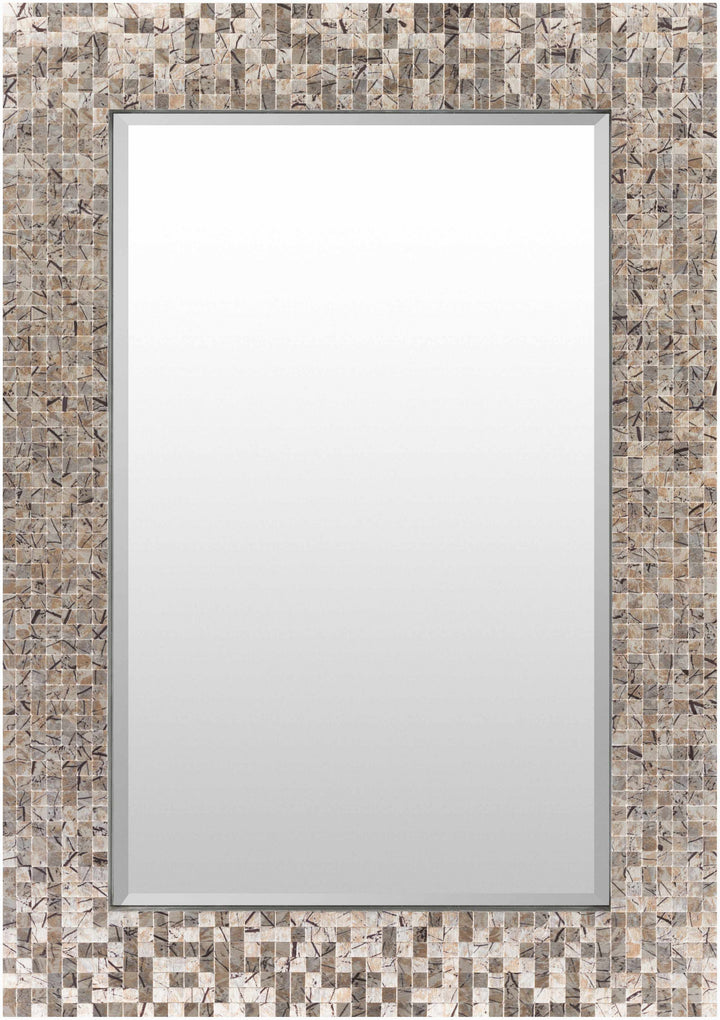 Rectangular mirror with a mosaic frame in neutral colors

Nicolet Marble Mirror