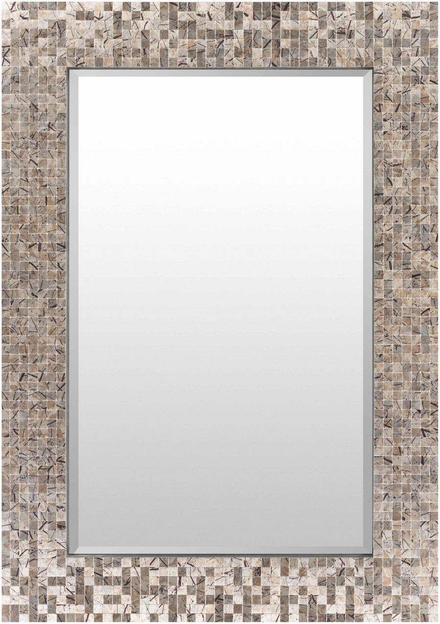 Rectangular mirror with a mosaic frame in neutral colors

Nicolet Marble Mirror