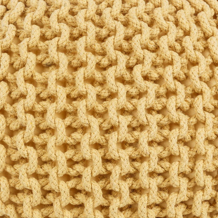 Yablanitsa Orange Knitted Pouf