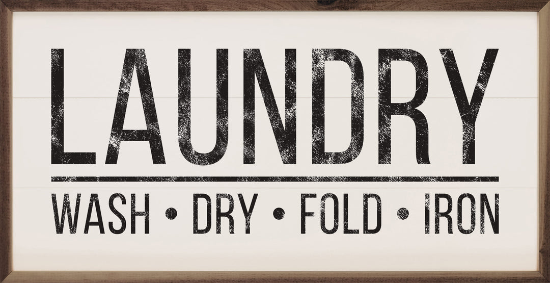 Laundry Wash Dry Fold Iron White