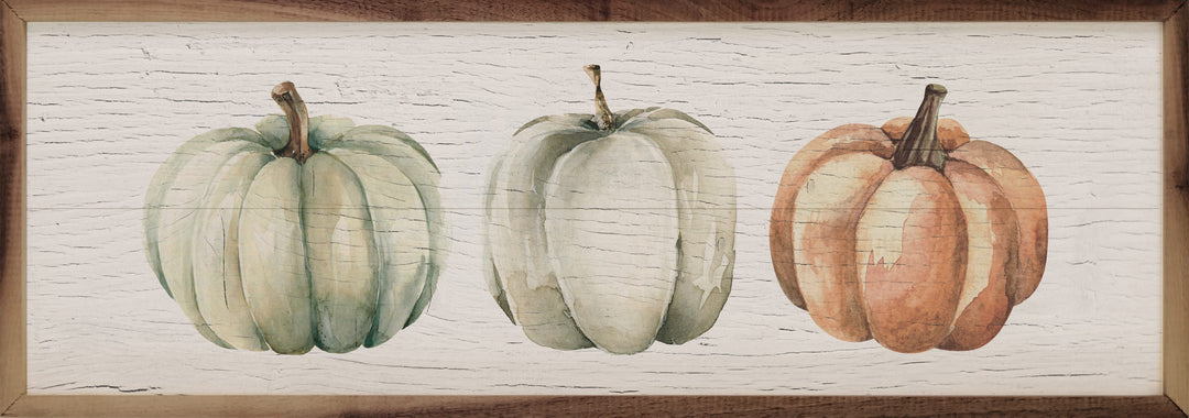 Three Pumpkins Orange Whitewash