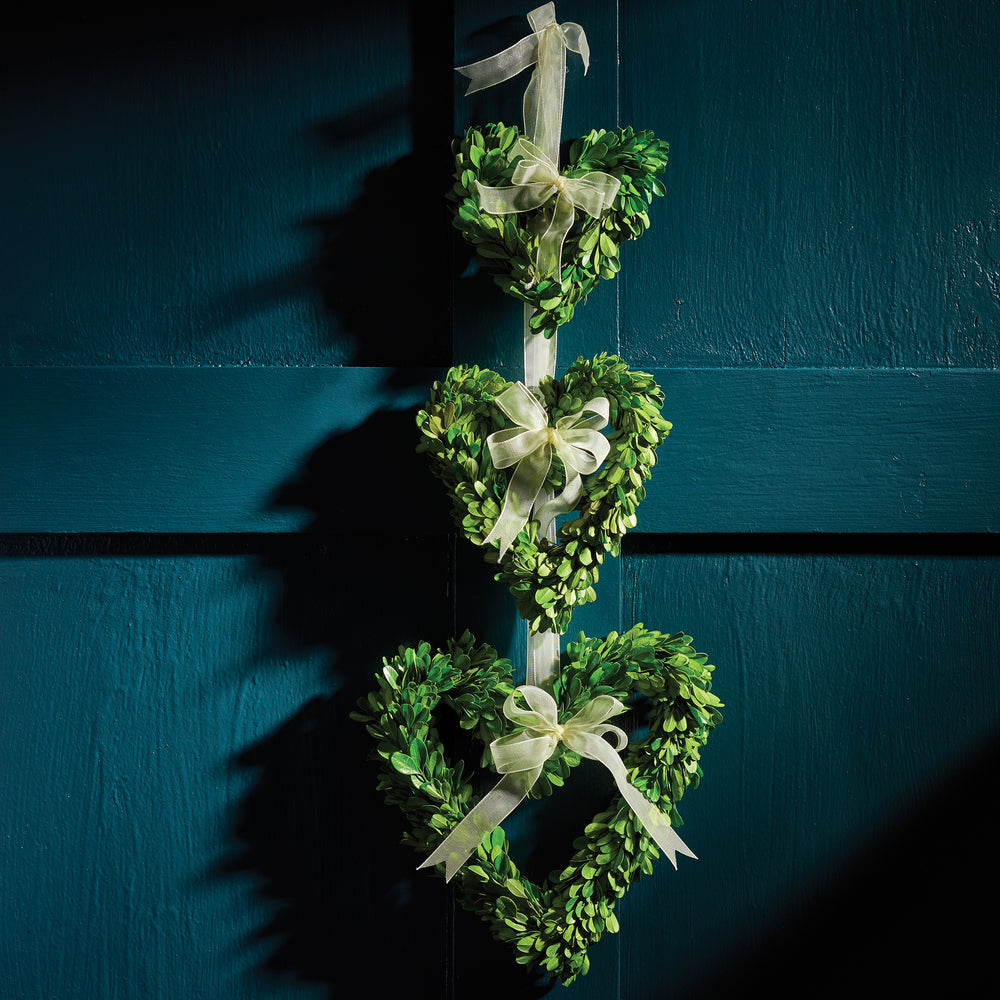 Boxwood Heart Wreaths, Set Of 3