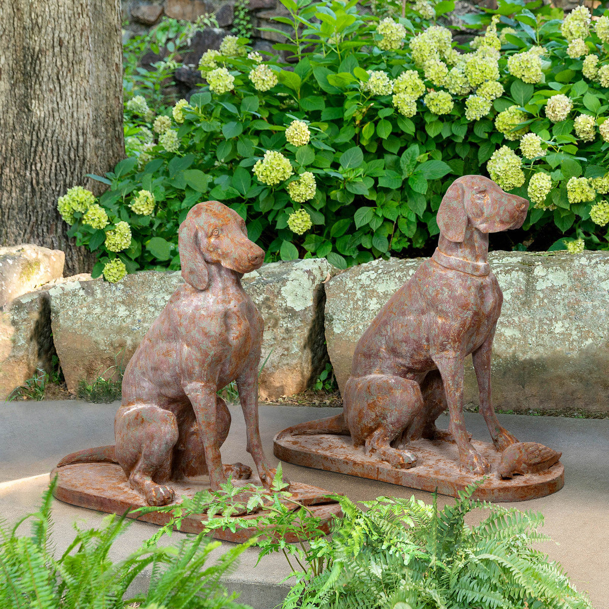 Cast Iron Hound Pair, Set of 2