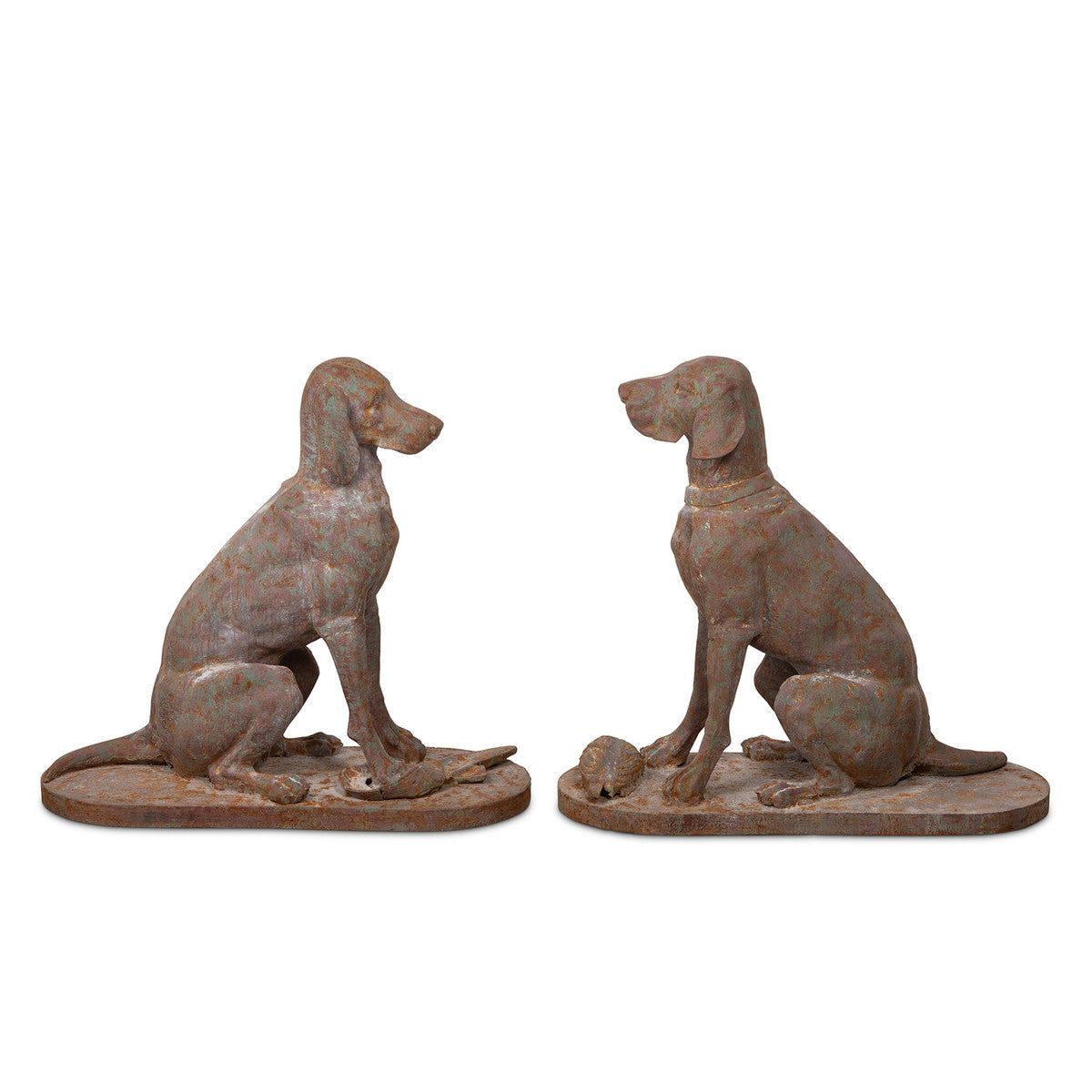 Cast Iron Hound Pair, Set of 2