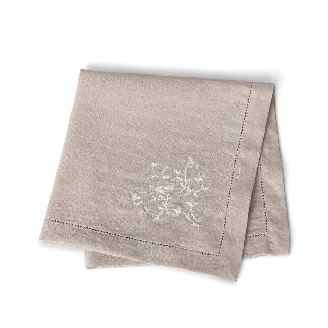 Lili Embroidered Linen/Cotton Blend Napkin