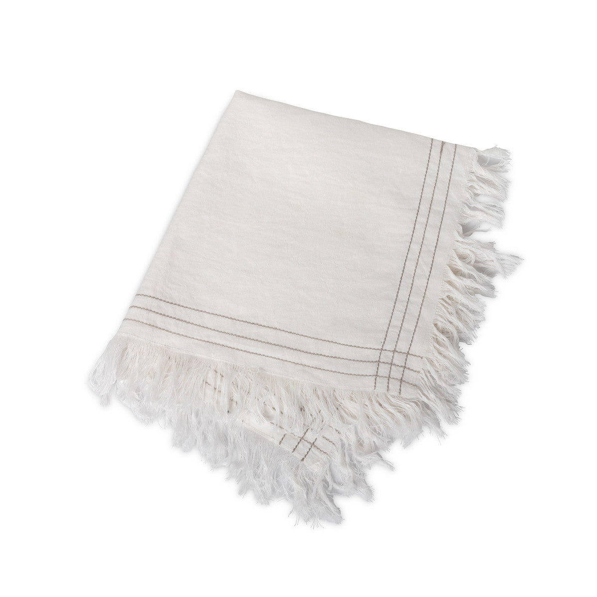 Fringed Linen/Cotton Blend Napkin