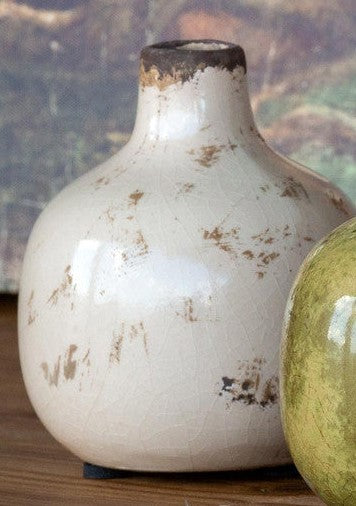 Glazed Stoneware Bud Vase, Taupe Green, 3 Assorted Colors