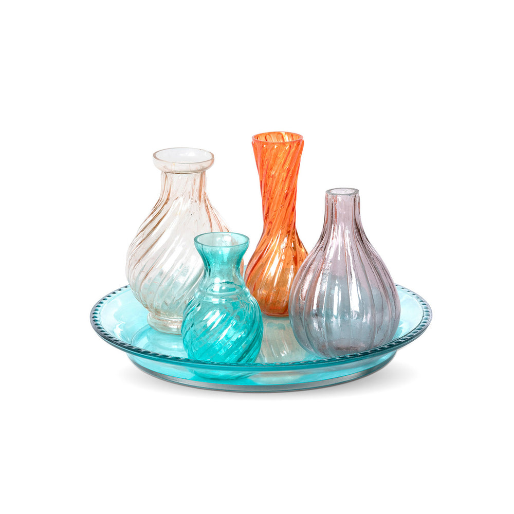 Arc-en-Ciel Vase Collection, Small, Set of 4 Vases with Tray