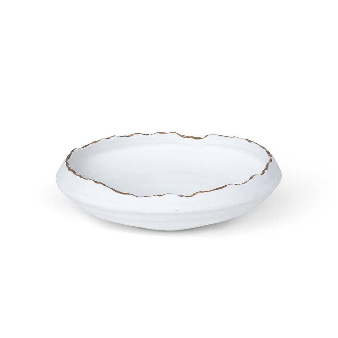 Gilded Organic Edge Shallow Bowl, 9.25"