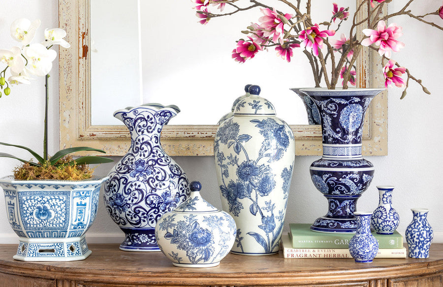 Porcelain Vine Petite Vase, 3 Assorted Styles