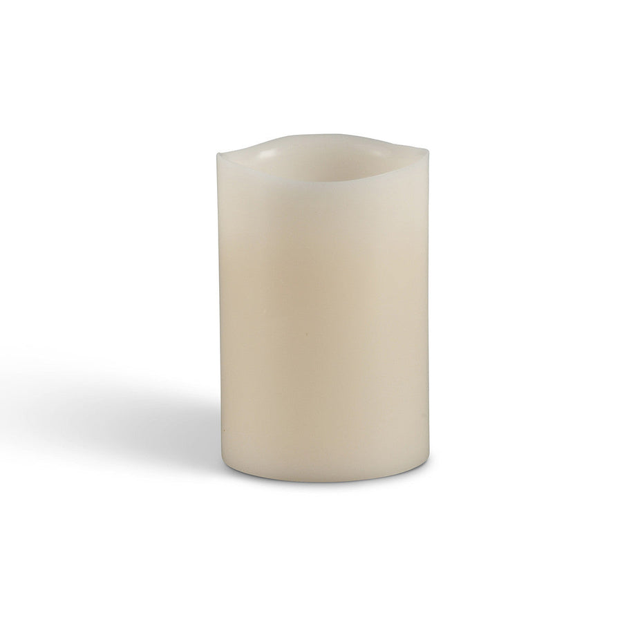 Flickering Wax Flameless Pillar Candle, 4"x6"