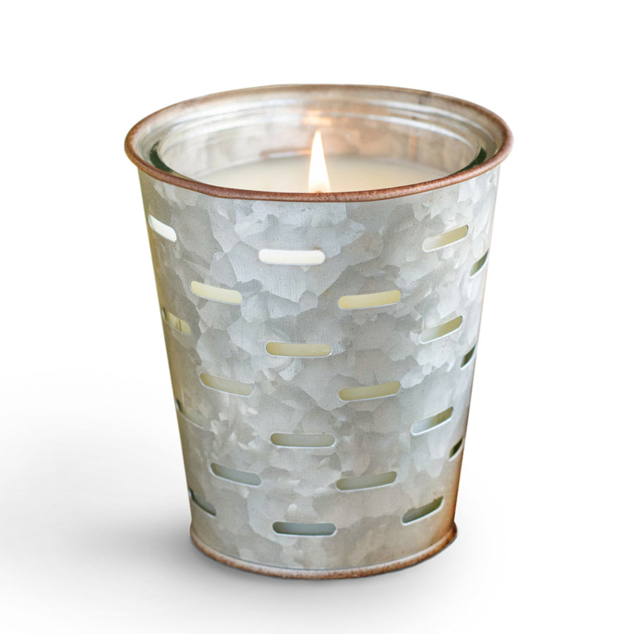 Inviting Olive Bucket Candle