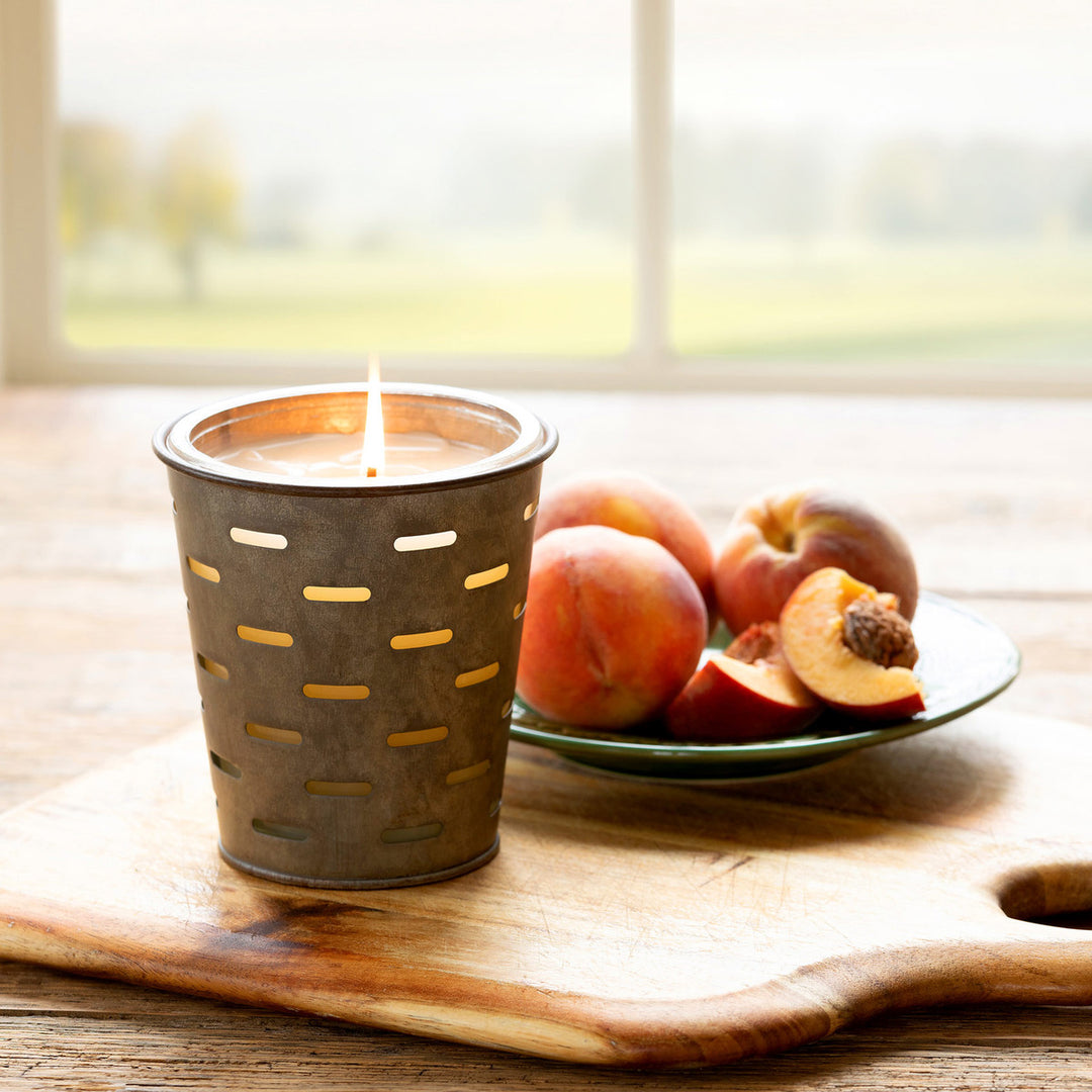 Peach Orchard Olive Bucket Candle