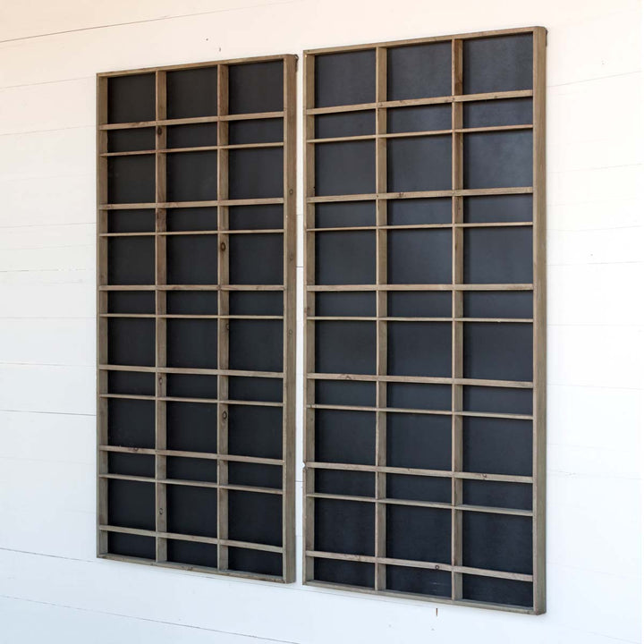 Wall Display Unit with Blackboard Backing