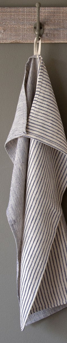 Soft Linen Dish Towel, Blue Stripe