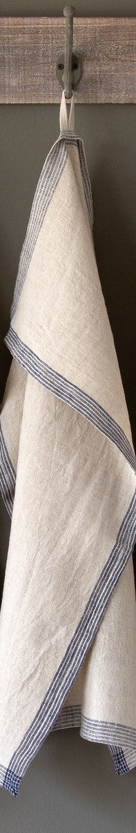 Soft Linen Dish Towel, Blue Stripe
