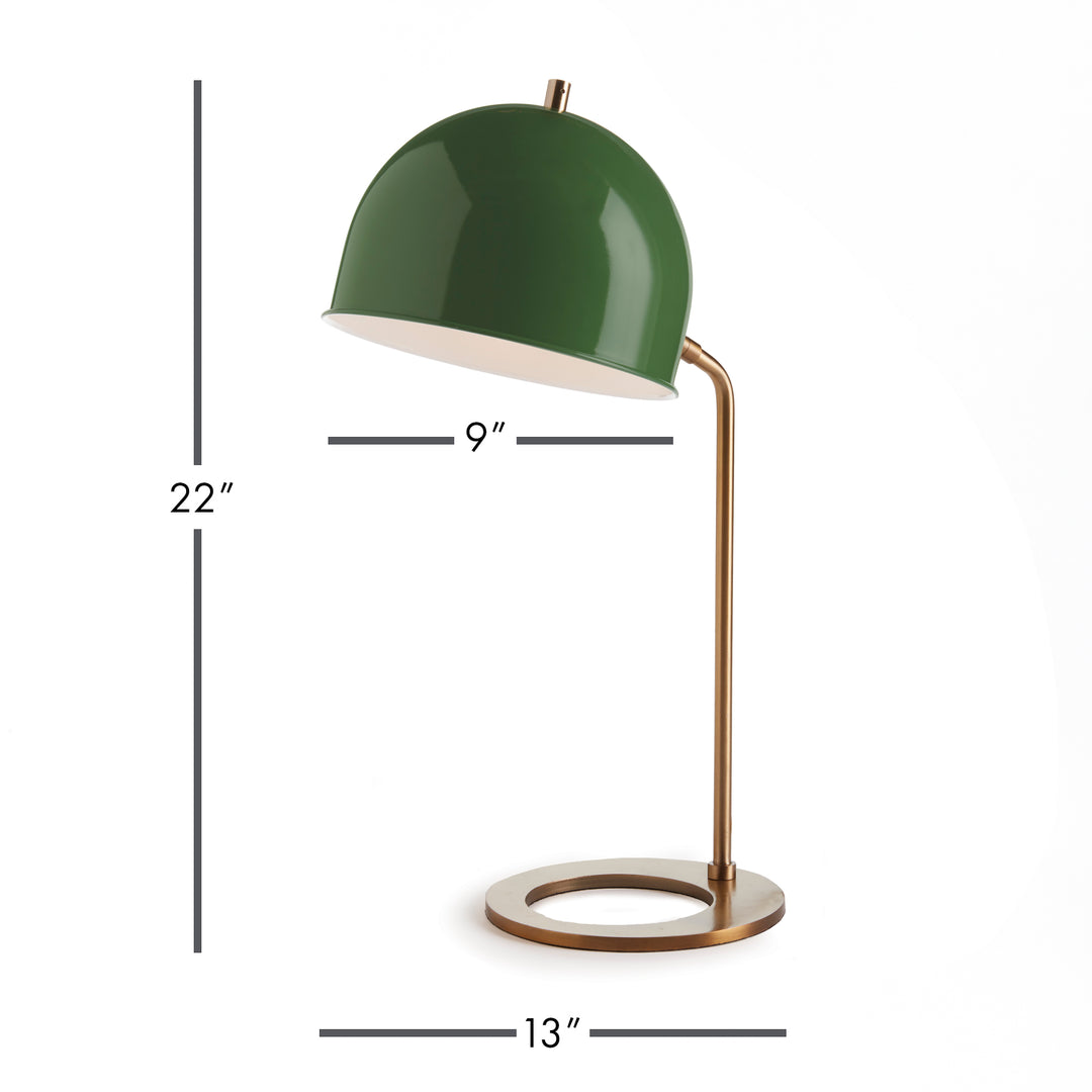 Clive Desk Lamp - Green and Brass
