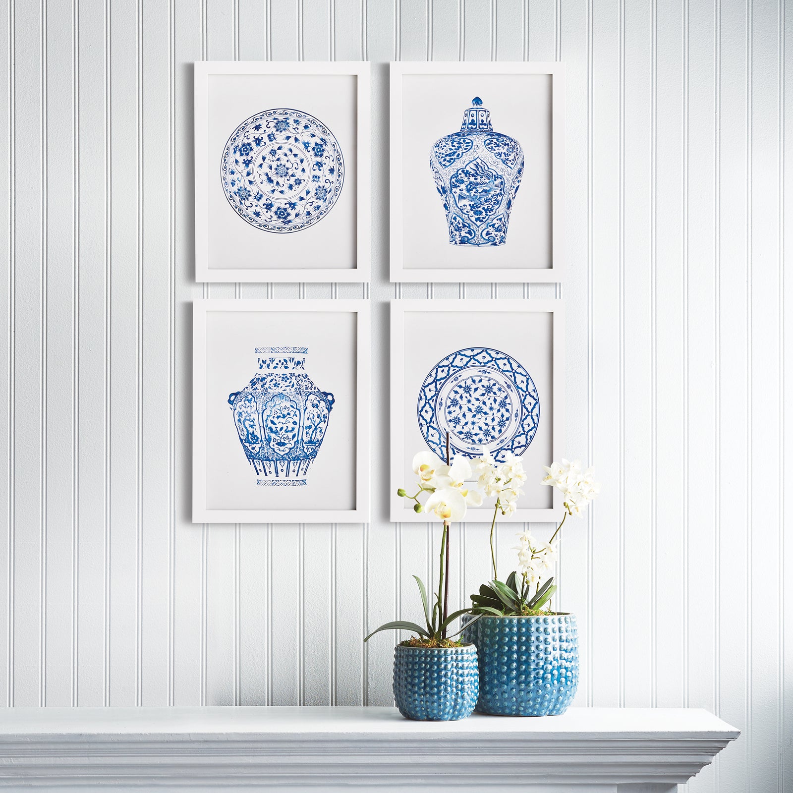 DYNASTY PETITE PRINTS, SET OF 4