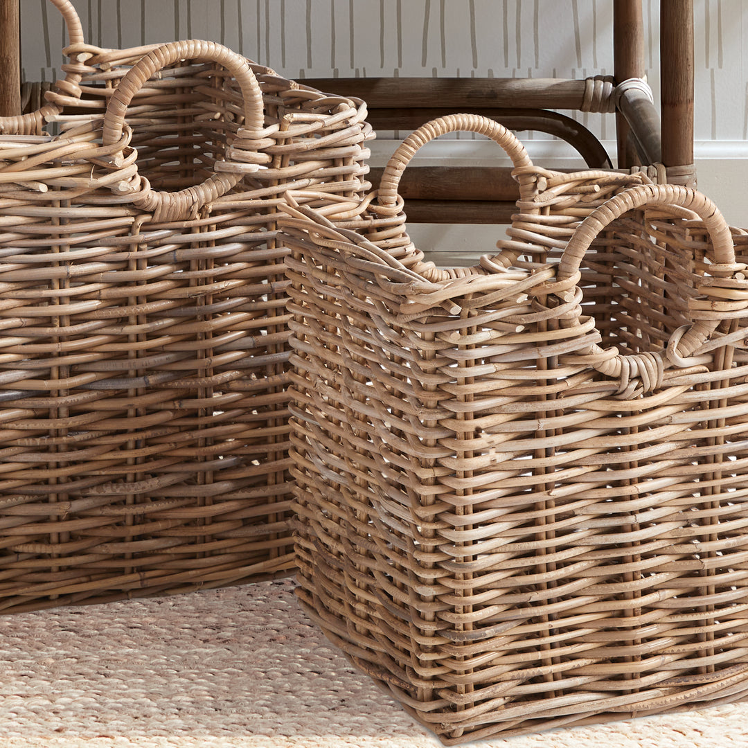 NORMANDY HALO SQUARE BASKETS, SET OF 2
