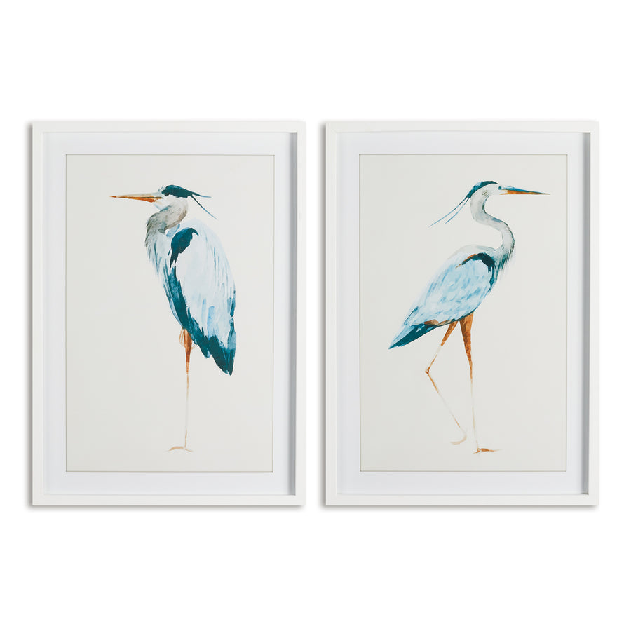 Blue Heron Prints, Set Of 2