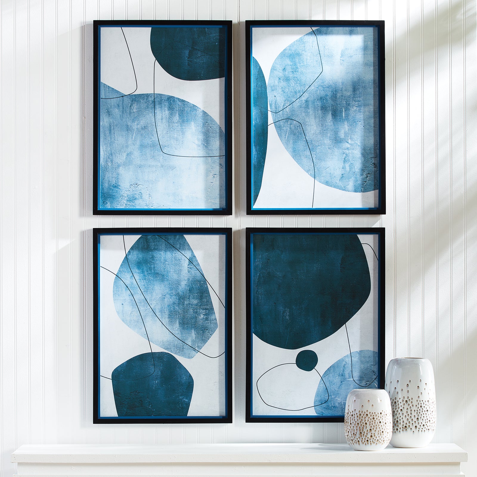 Wall Art - Abstract Ecliptic Prints, Set Of 4