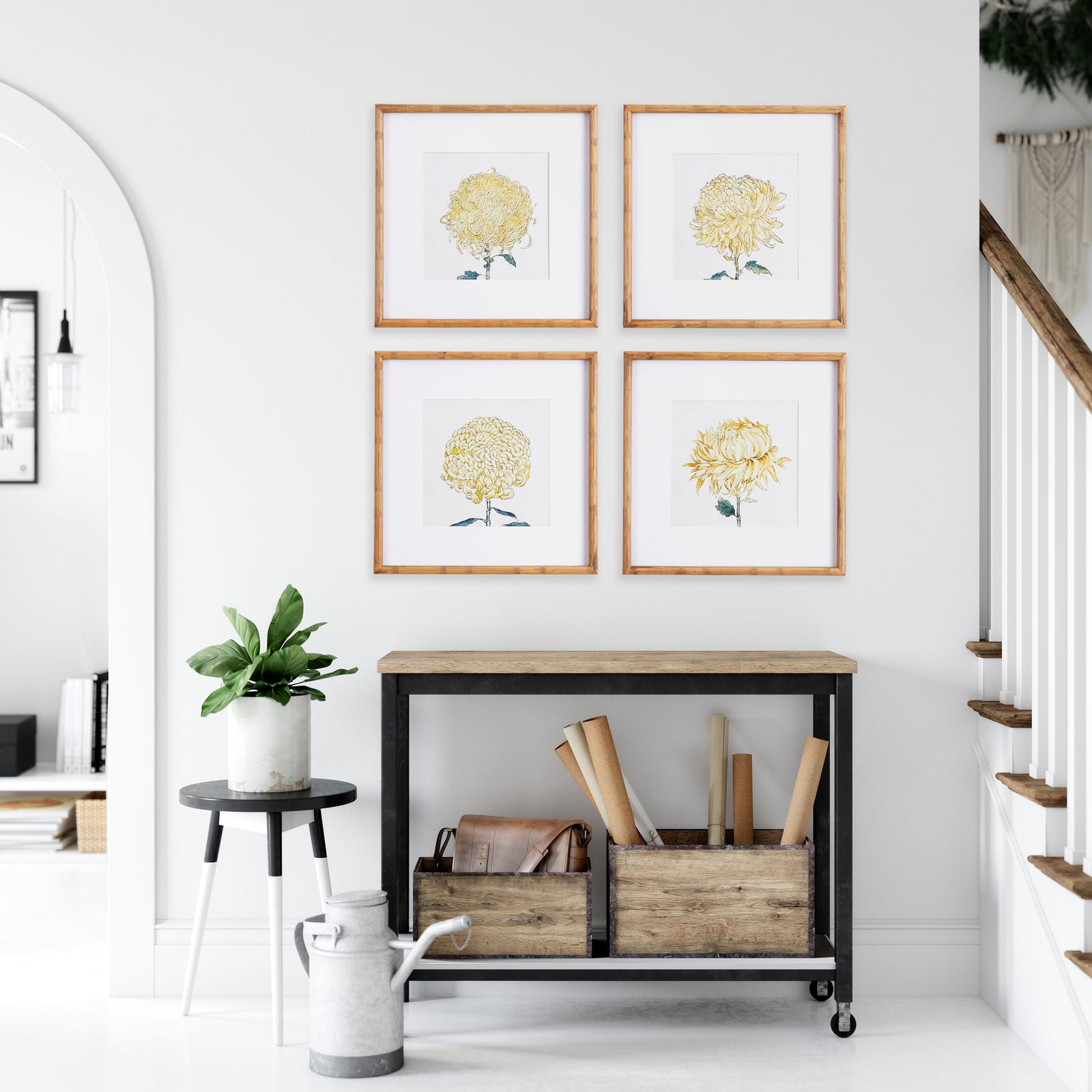 Wall Art - Chrysanthemum Prints, Set Of 4