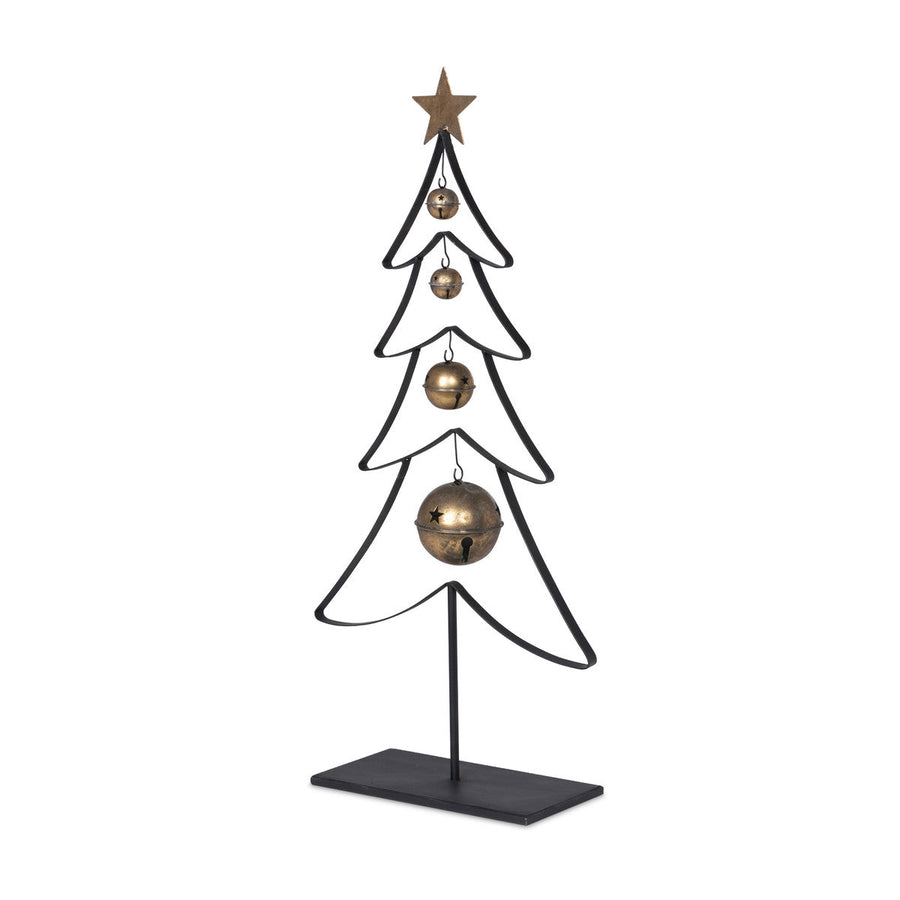 Iron Christmas Tree with Bells, 32 in.